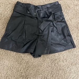 Zara faux leather shorts